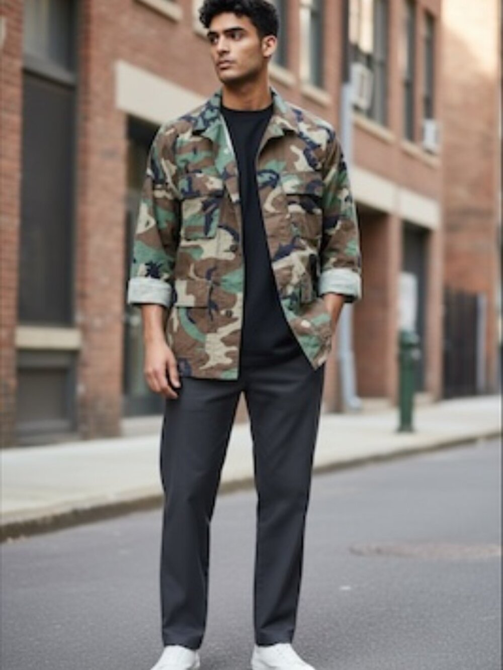 US Army Vintage 80s Woodland BDU Jacket Medium Regular Hot Weather